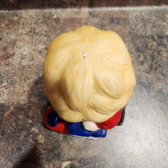 Vintage Ceramic Ornament Boy With Train. - Picture 3 of 3